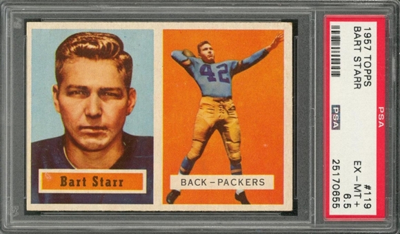 1957 Topps #119 Bart Starr Rookie Card – PSA EX-MT+ 6.5